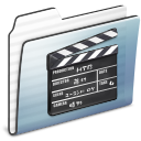 Movie Old Folder Graphite Stripe Icon